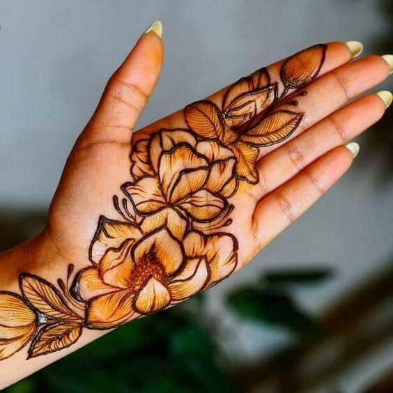 Arabic-Style Full Hand Mehndi Design