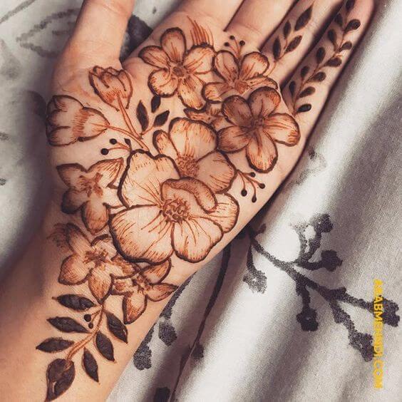 Traditional Side Arabic Mehndi Design for Palm