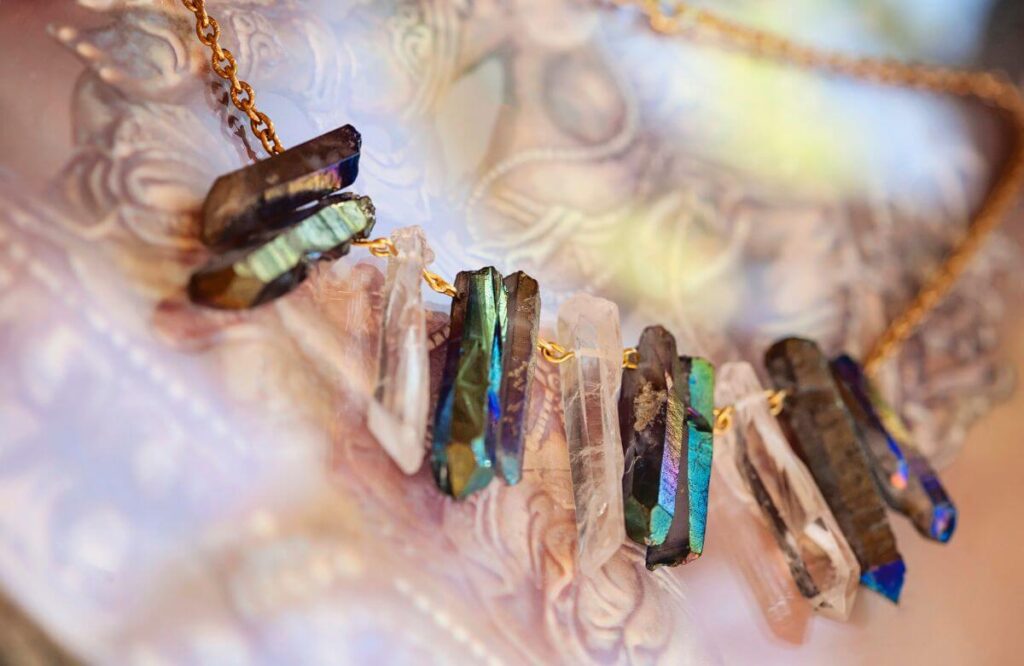 Crystal bib necklaces