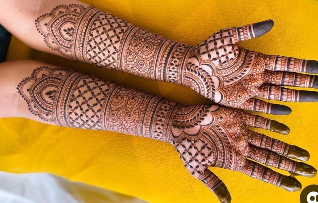 Traditional Indian Front Hand Mehndi Design