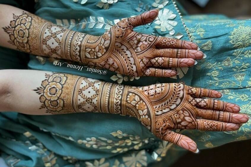 Traditional Indian Front Hand Mehndi Designs