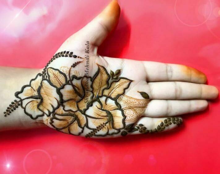 Traditional Side Arabic Mehndi Design for Palm