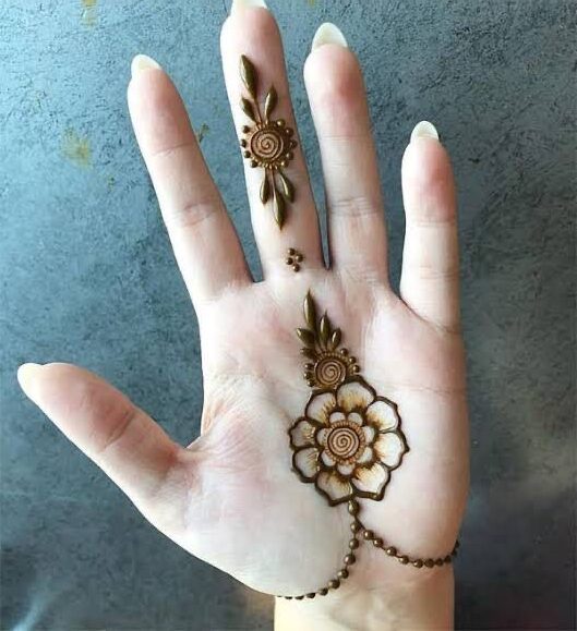Easy Dotted Florals Mehndi Designs