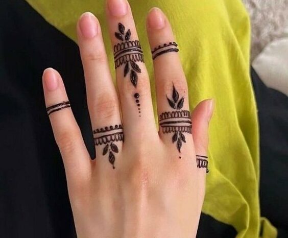 Finger only Mehndi Design