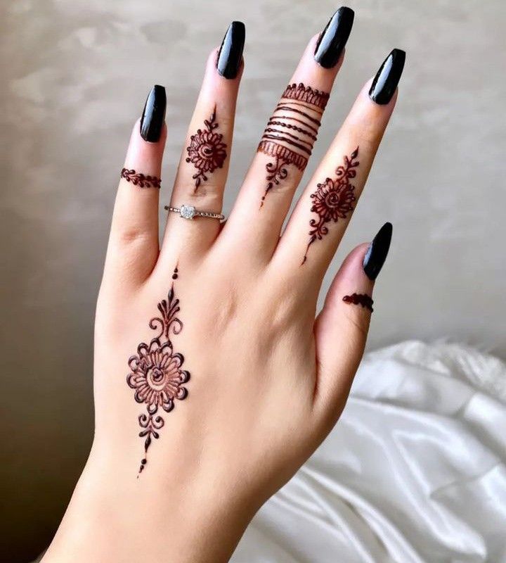 Fingers only Mehndi Design