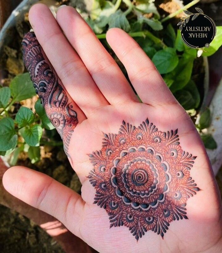Mandala Front-Hand Mehndi Designs